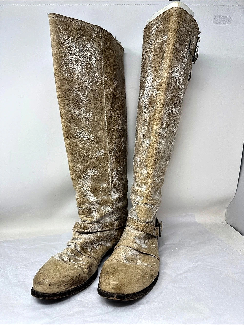 Steve Madden Roady Over the Knee Tall Riding Leather Boots Distressed